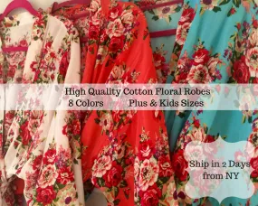 8 Colors in Stock Bridesmaid Robes, Bride Robe, Wedding Robes, Floral Robe, Bridesmaid Robe, Bridal Party Robe, Kimono Robe