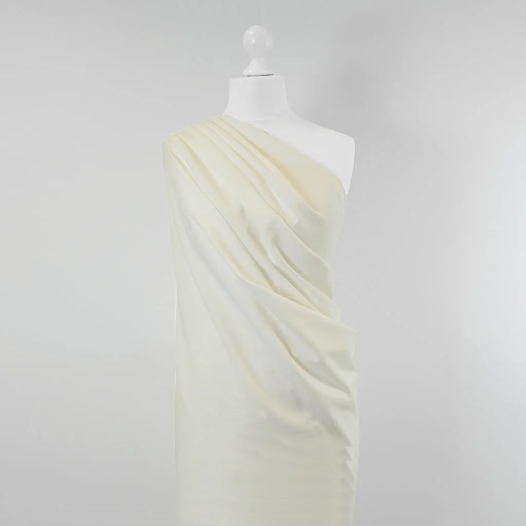 Abbey - Single Cream Light Scuba Stretch Crepe Fabric