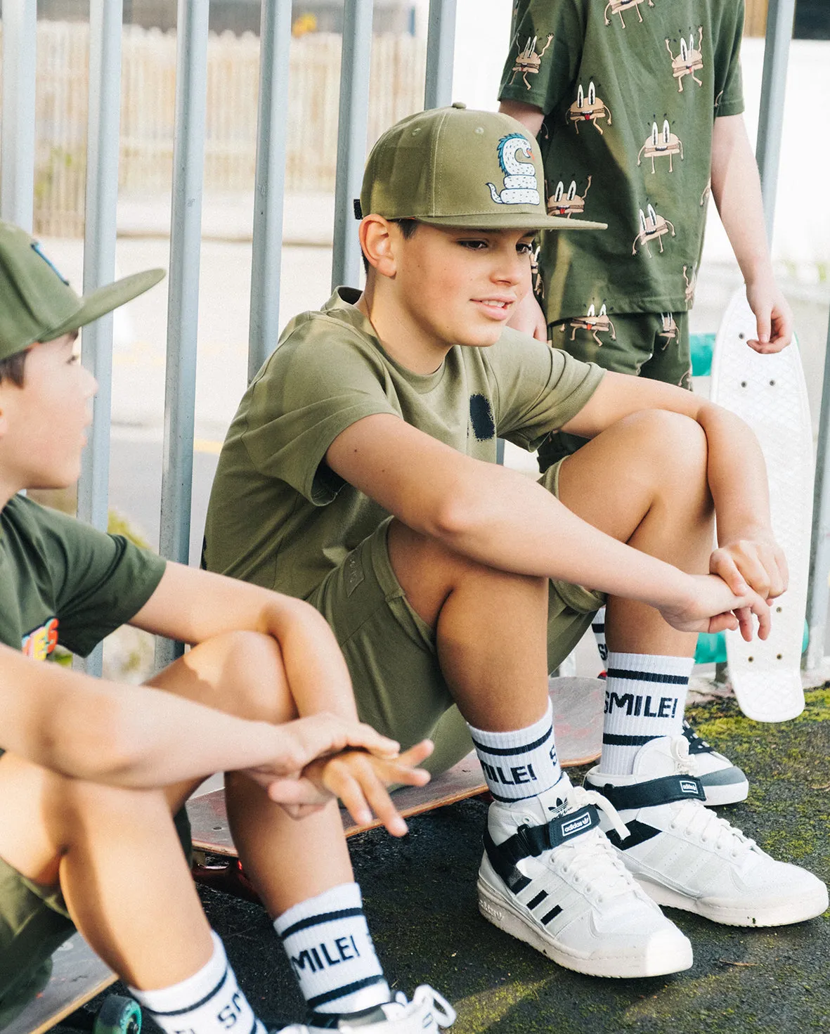 BAND OF BOYS | Moss Green Relaxed Shorts