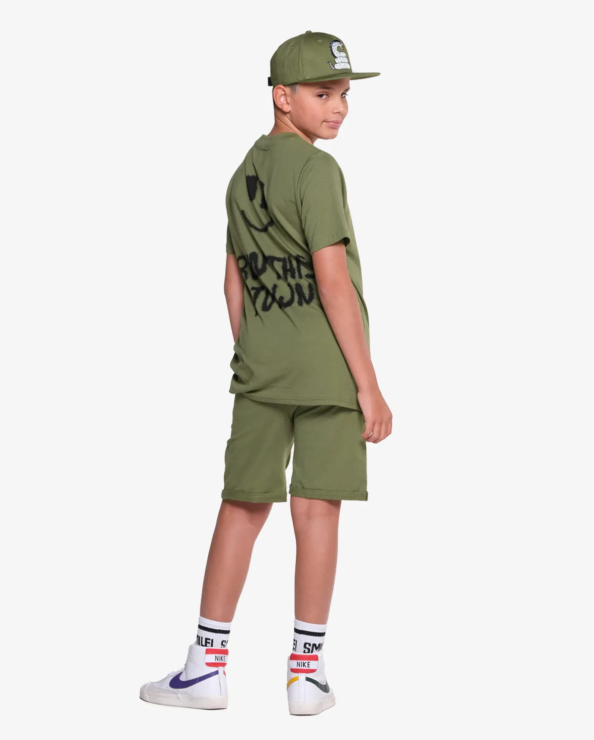 BAND OF BOYS | Moss Green Relaxed Shorts