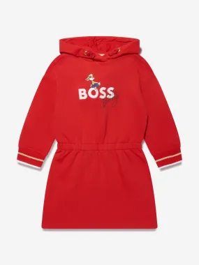 BOSS Girls Lola Bunny Hooded Dress In Red