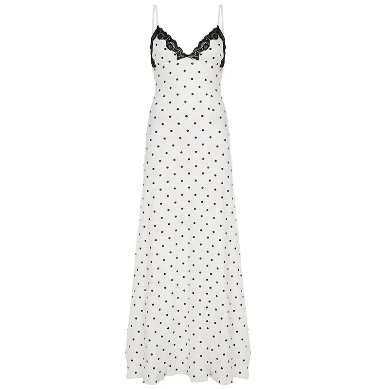 Braeleigh Polka Dot Lace Maxi Dress