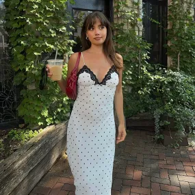 Braeleigh Polka Dot Lace Maxi Dress