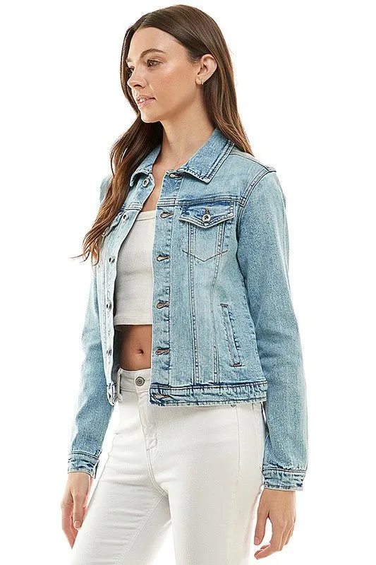 Casual Jean Jacket With Buttons