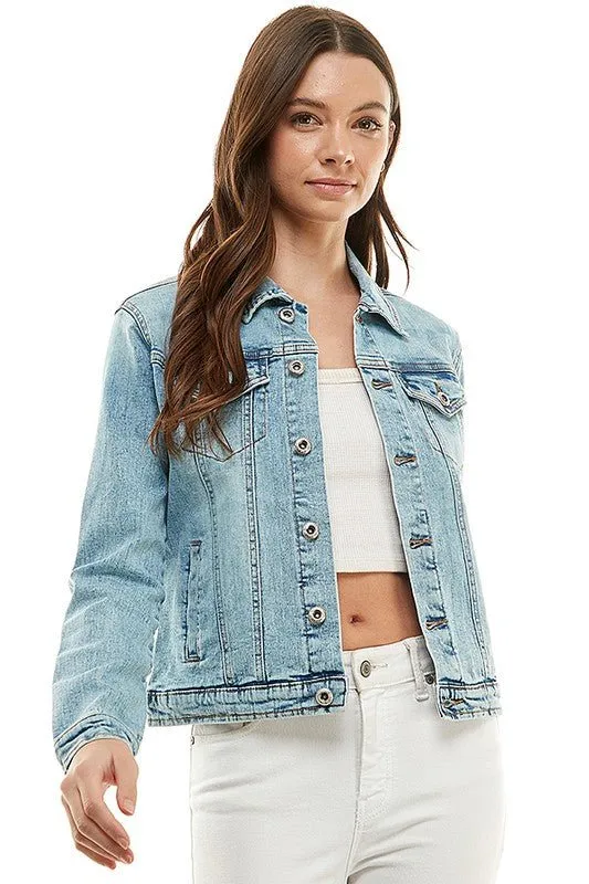 Casual Jean Jacket With Buttons