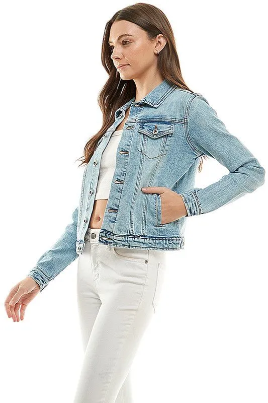 Casual Jean Jacket With Buttons