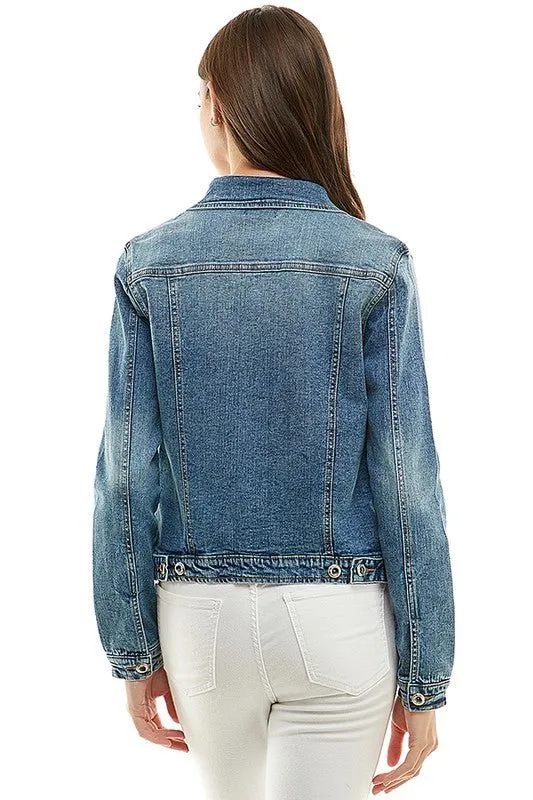 Casual Jean Jacket With Buttons