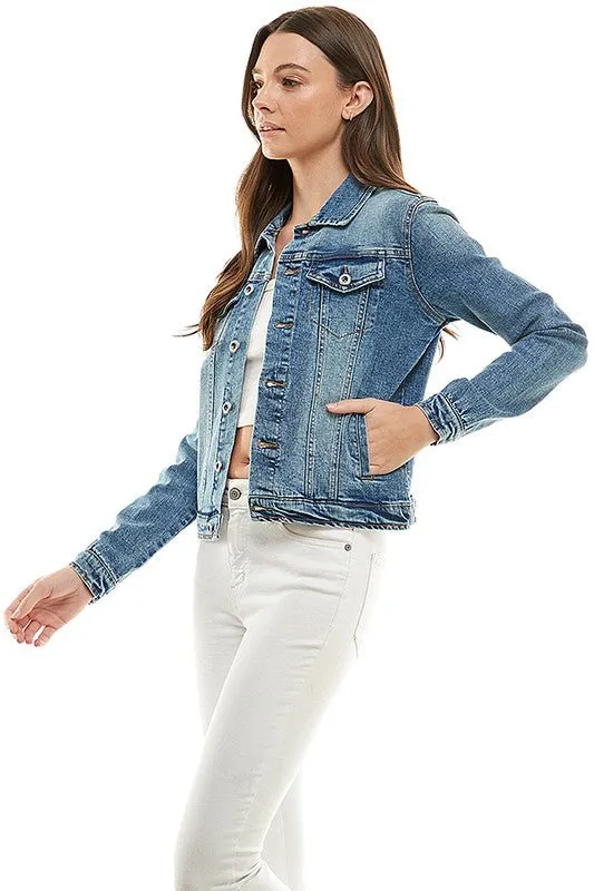 Casual Jean Jacket With Buttons