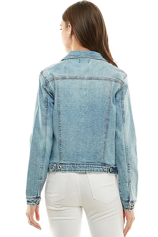 Casual Jean Jacket With Buttons