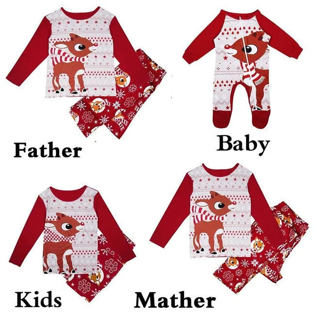 Christmas Pajamas Matching Family Pyjamas Red Set Men&Women&Kids&Baby Long Sleeve  Pajamas Sleepwear Nightwear