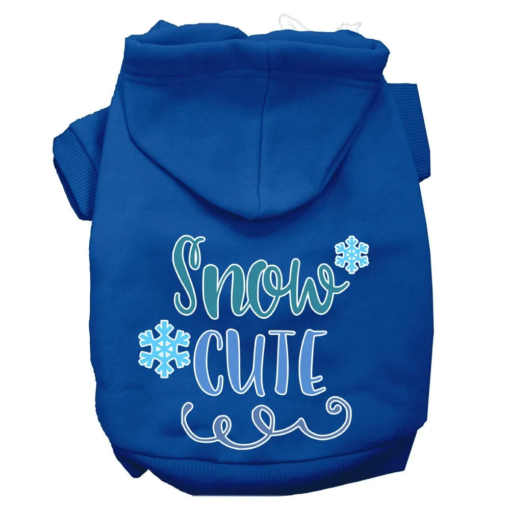 Christmas Pet Dog & Cat Hoodie Screen Printed, "Snow Cute"