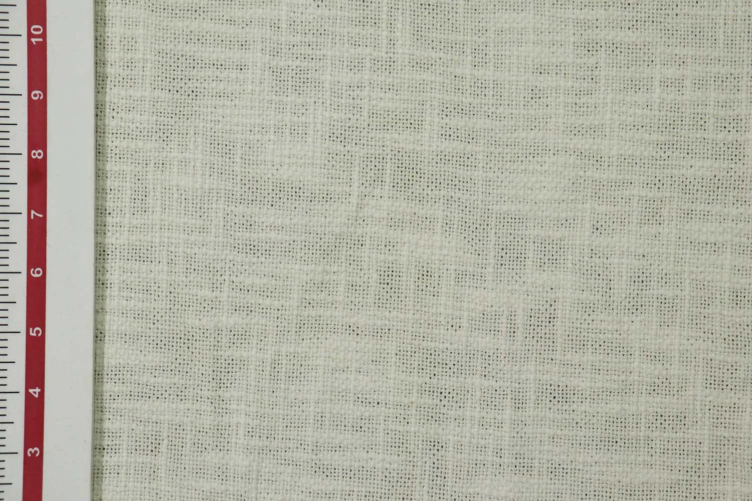 Cream Abstract Cotton TNT Slub Fabric