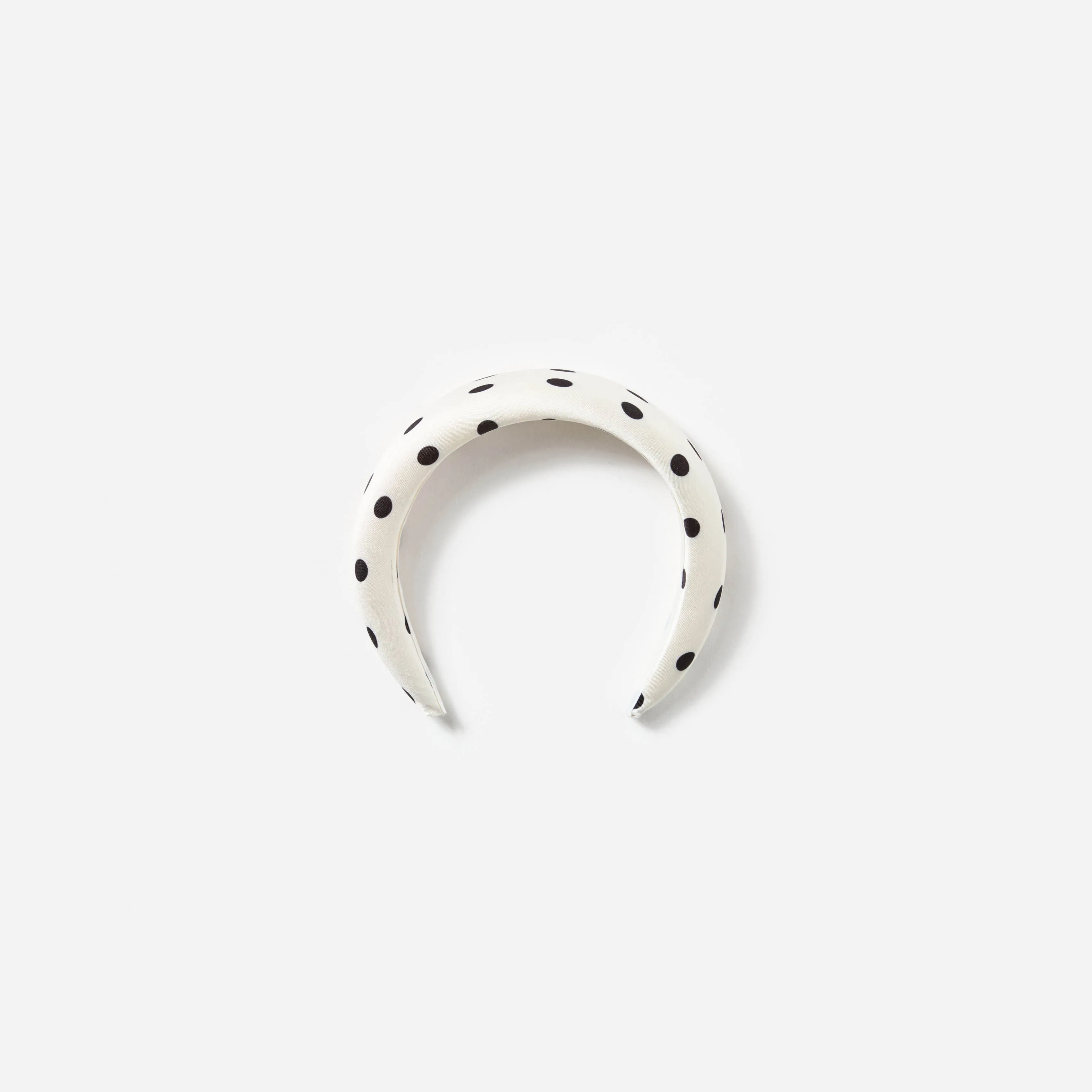 Cream Polka Dot Headband