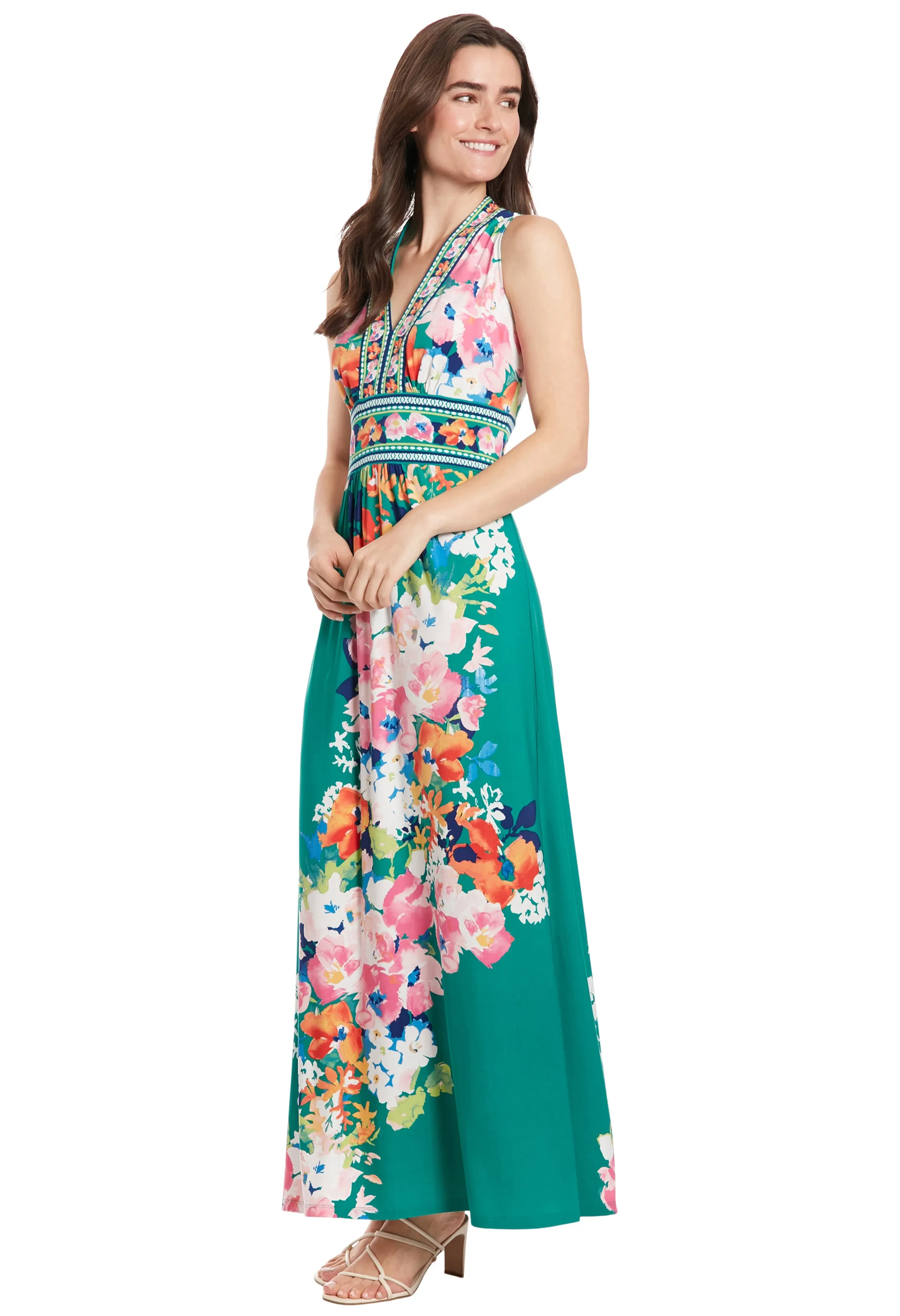 Floral Print Flowy Maxi Dress