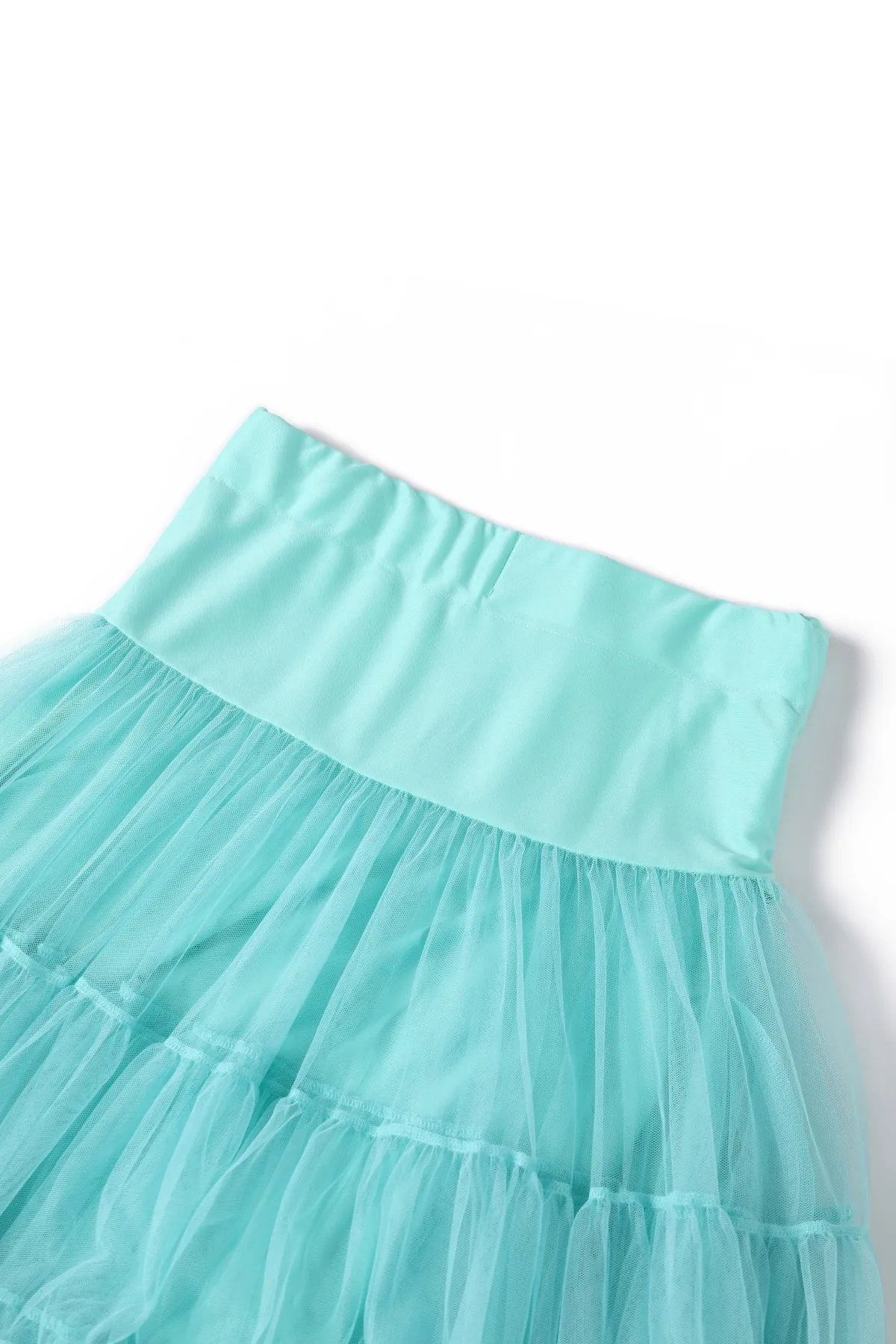 Fluffy Net Petticoat 25.5 Inches In Celeste Blue