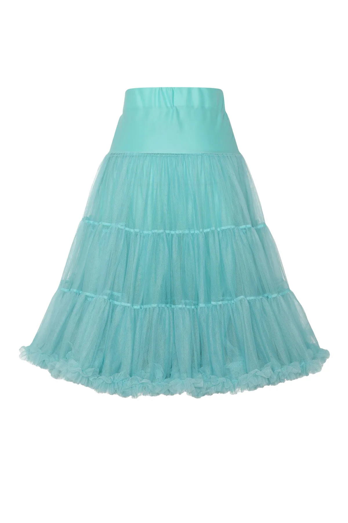 Fluffy Net Petticoat 25.5 Inches In Celeste Blue