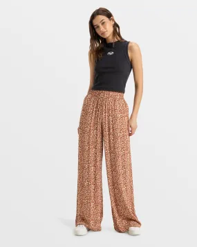 Forever And A Day Wide Leg Pants - Russet Freefallin Floral Fresh