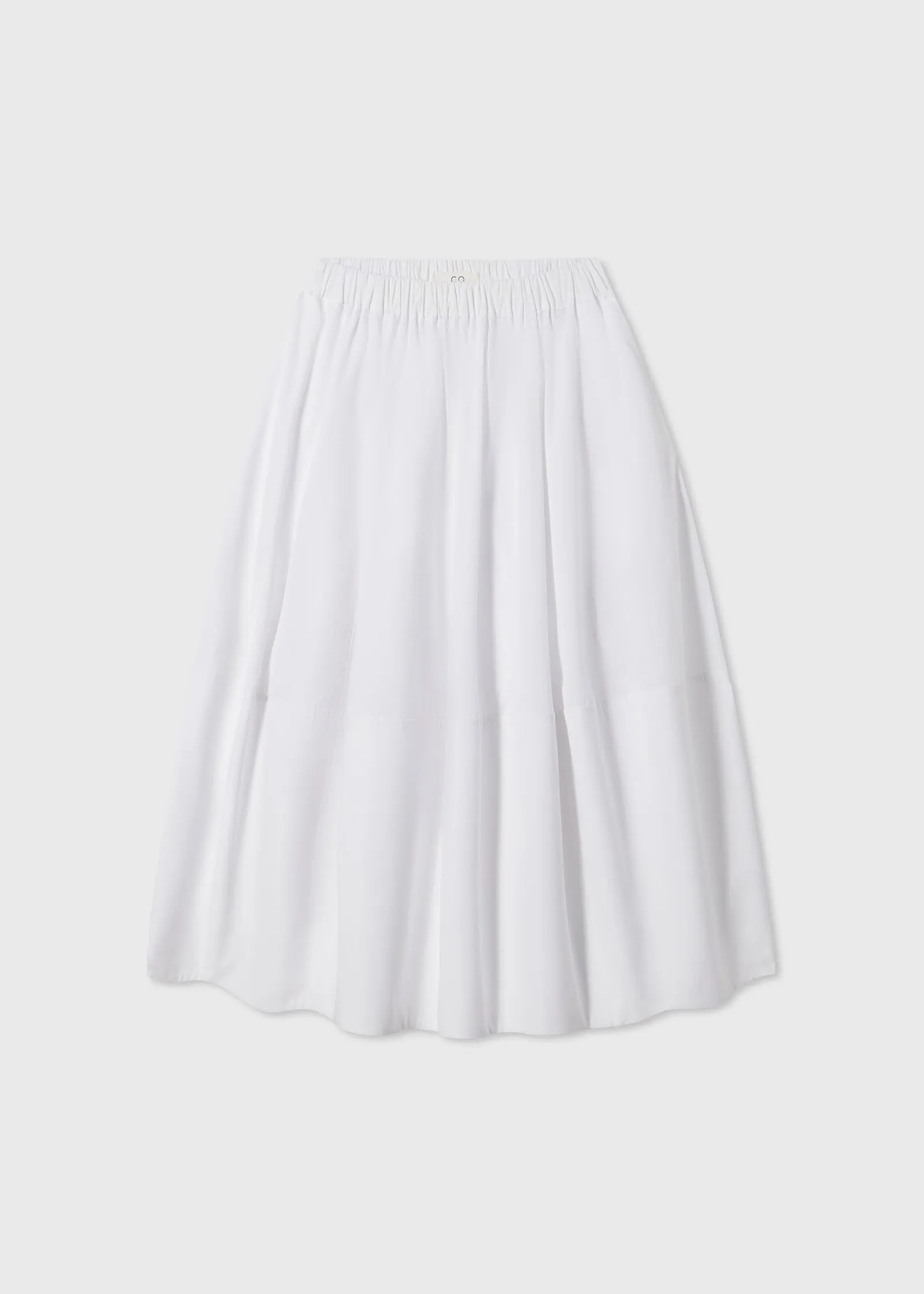 Full Skirt in Cotton Poplin - White