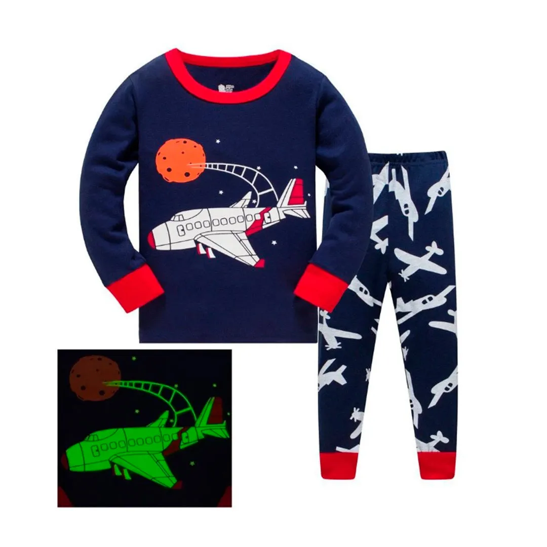 Galaxy Explorer Glow in The Dark pajama set