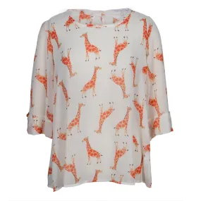 Giraffe Standing All-Over Women's Blouse