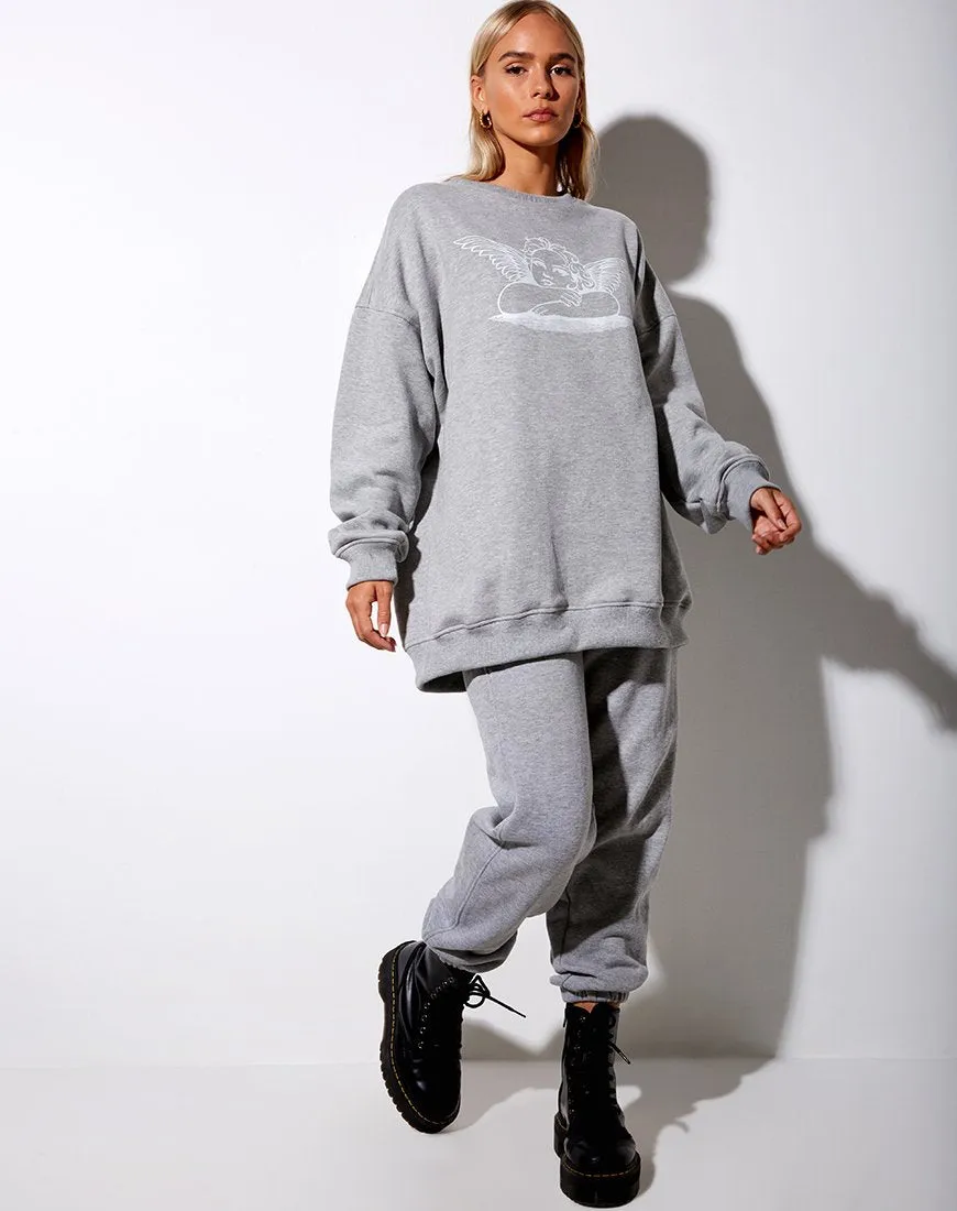 Glo Sweatshirt in Grey Marl Angelo