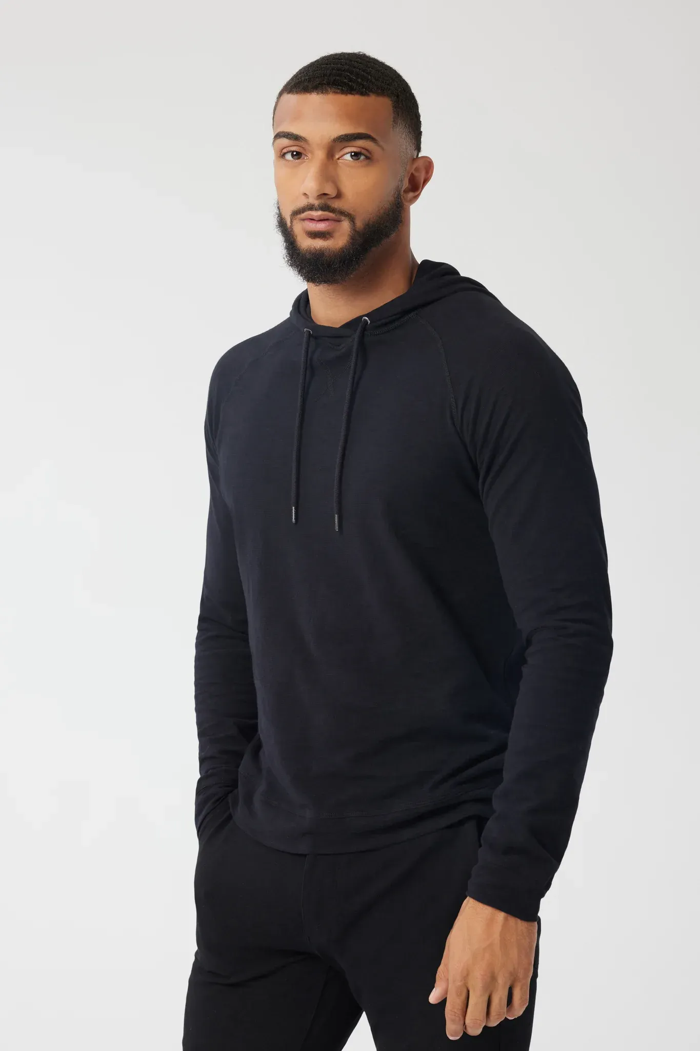 Good Man Brand LS Hoodie Soft Slub - Black