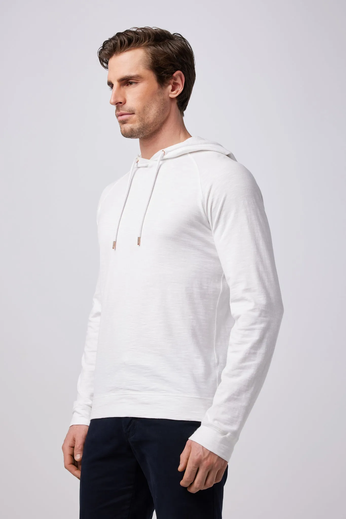 Good Man Brand LS Hoodie Soft Slub - White