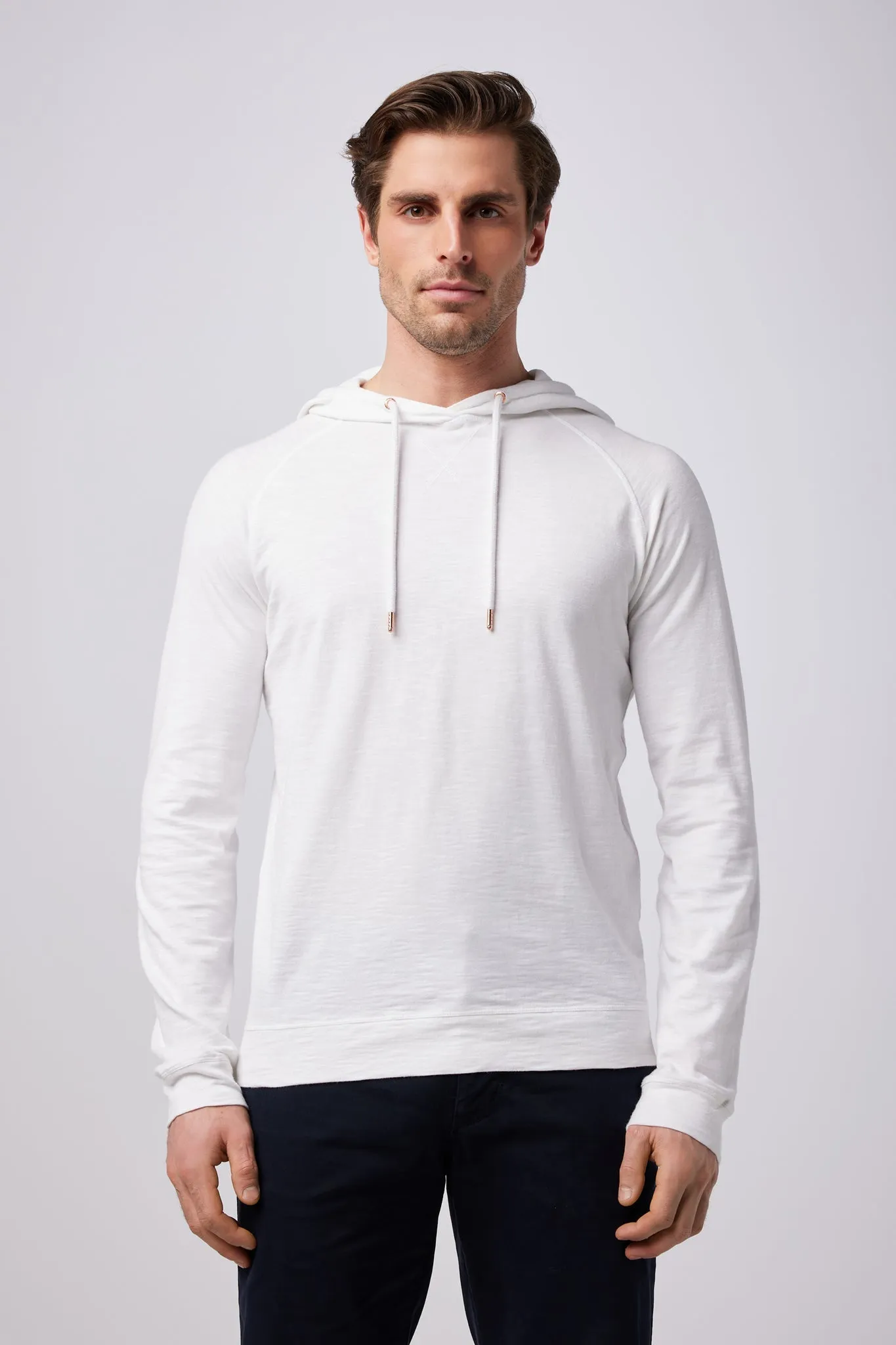 Good Man Brand LS Hoodie Soft Slub - White