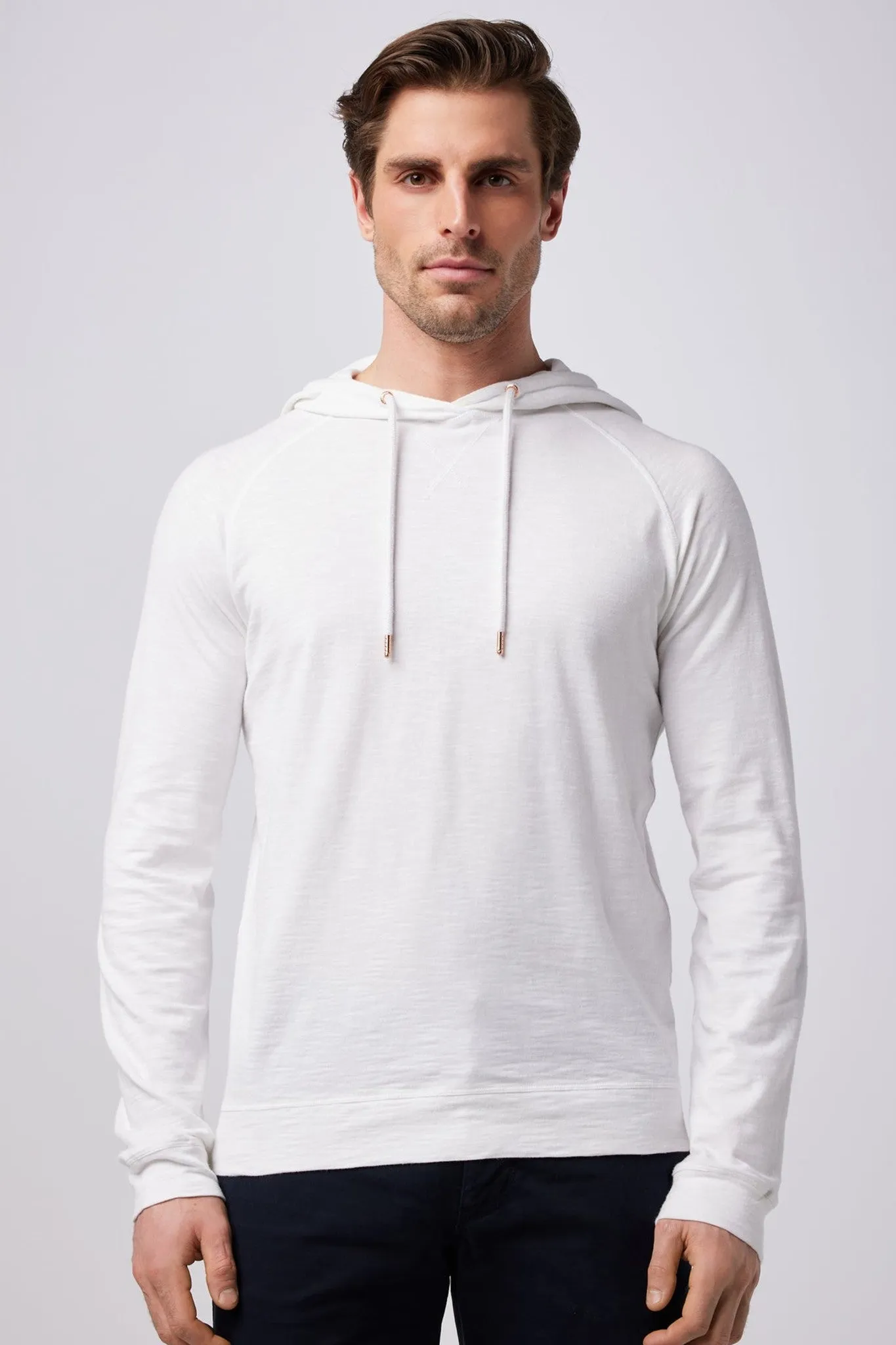 Good Man Brand LS Hoodie Soft Slub - White