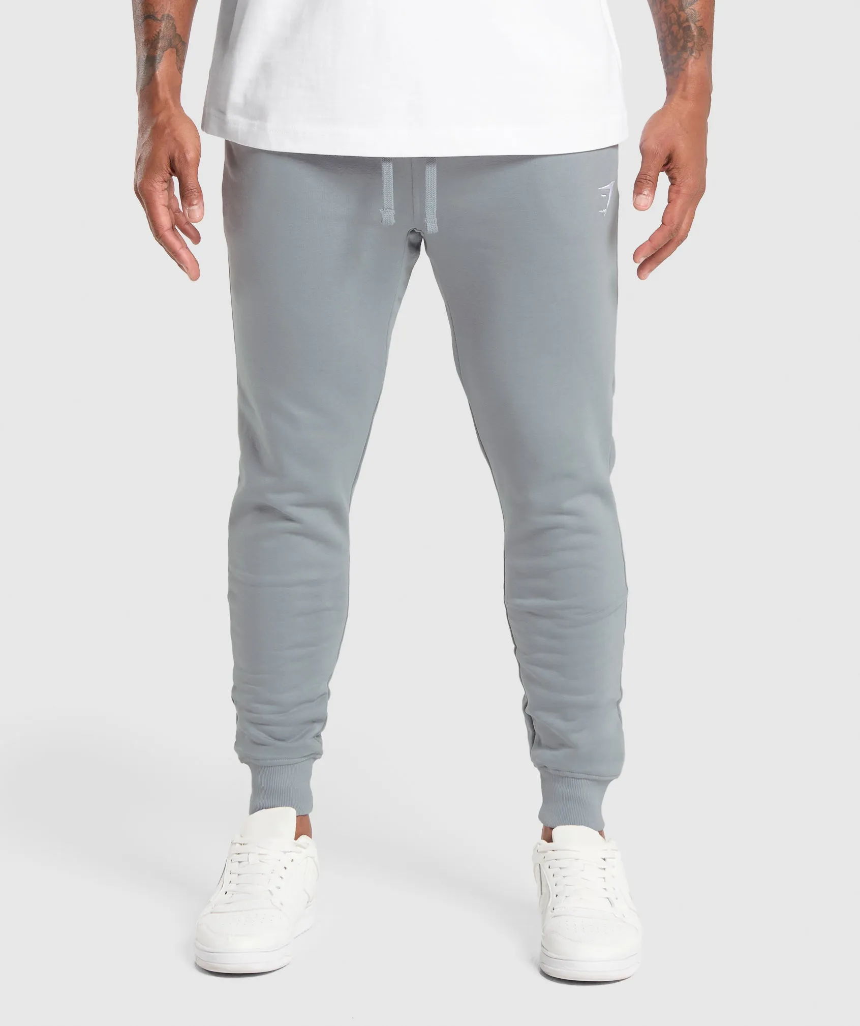 Gymshark Crest Joggers - Denim Grey