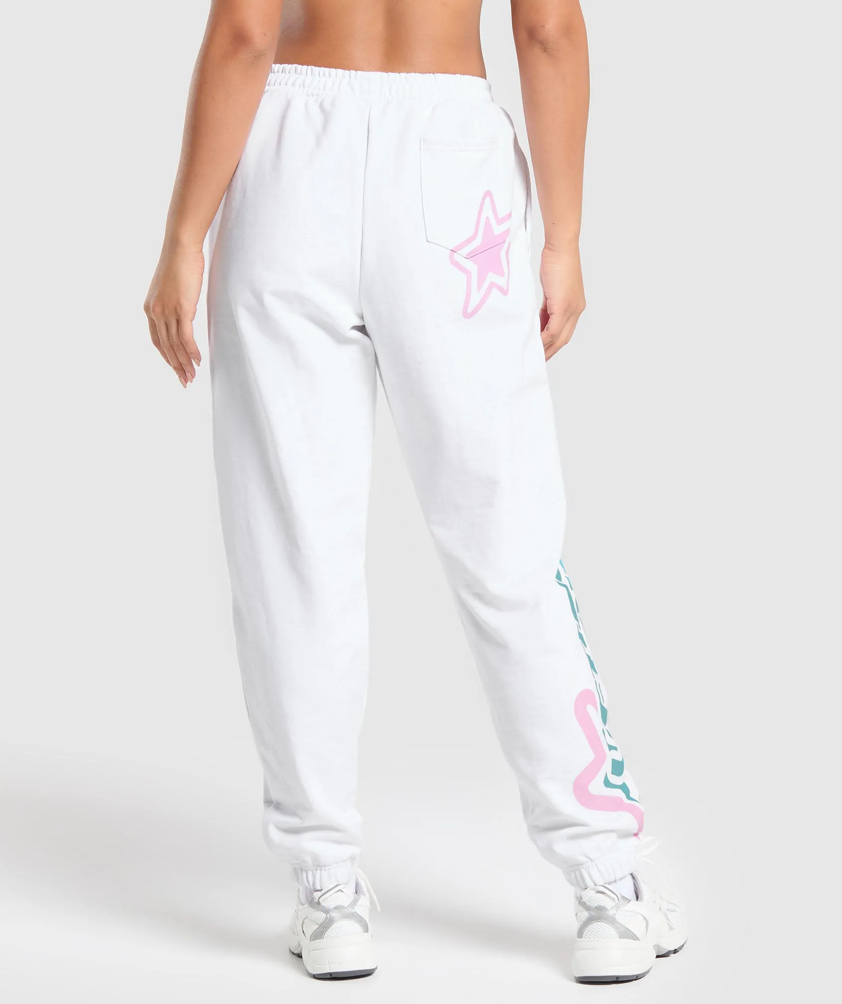 Gymshark Lifting Baddie Graphic Joggers - White