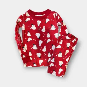 Hanna Andersson Red Snowman Pajamas 110 cm 5T