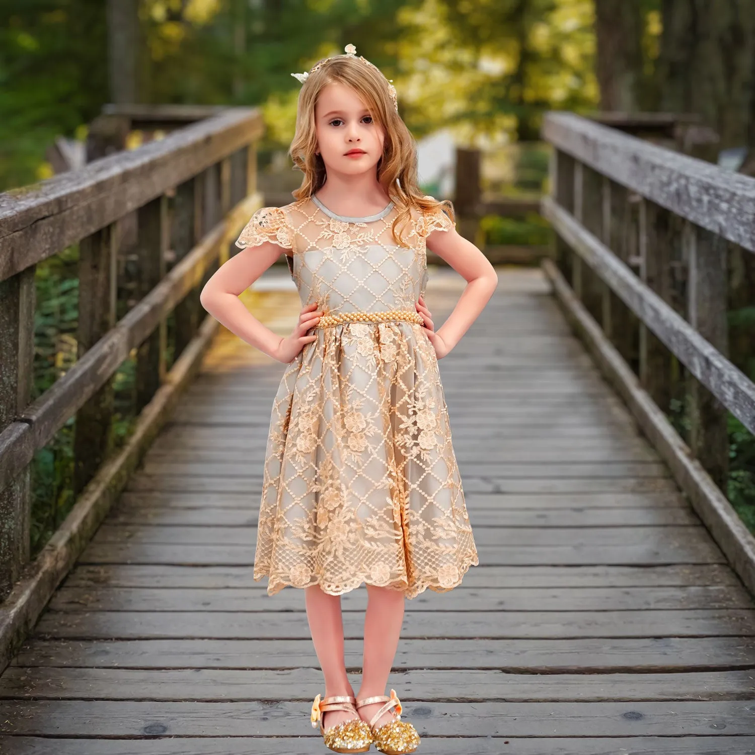 Hanna Dress - Classic Gold