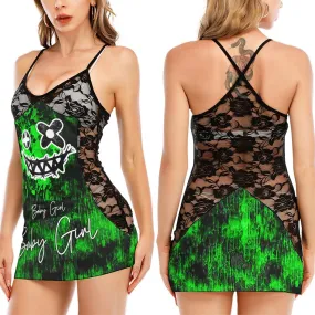 Horror Green Nightmare Black Lace Sleepwears Babydol Dresses