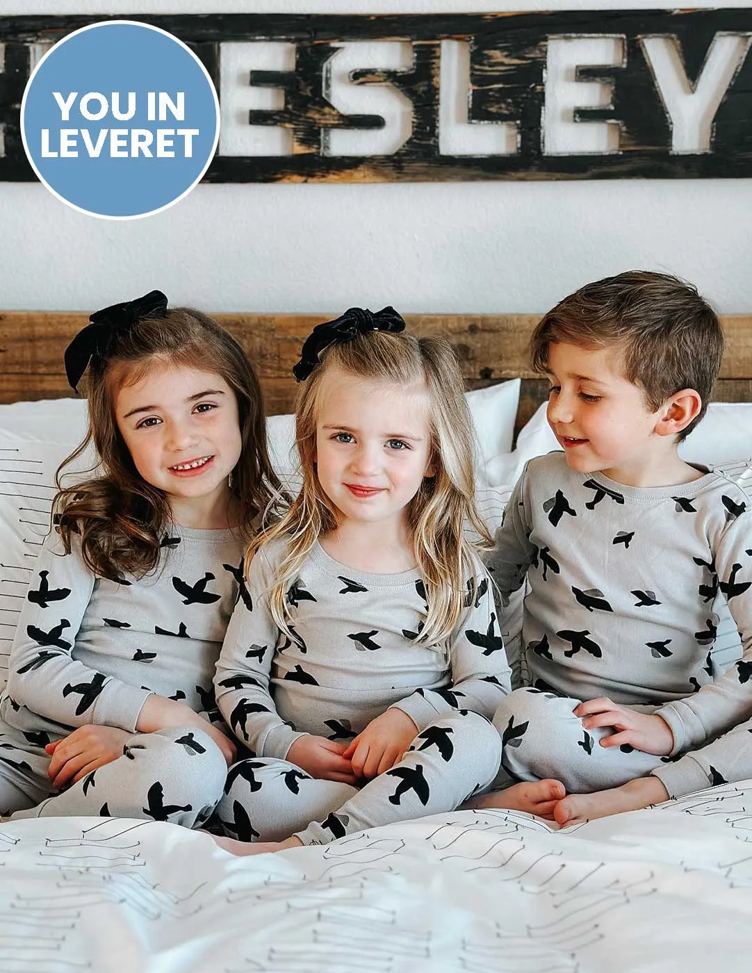 Kids Grey Bird Pajamas