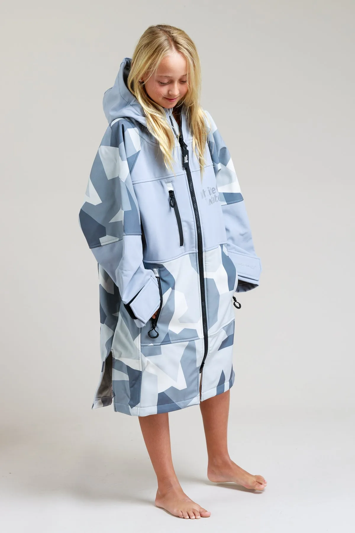 Kids Soft Shell Robe - Arctic Camo