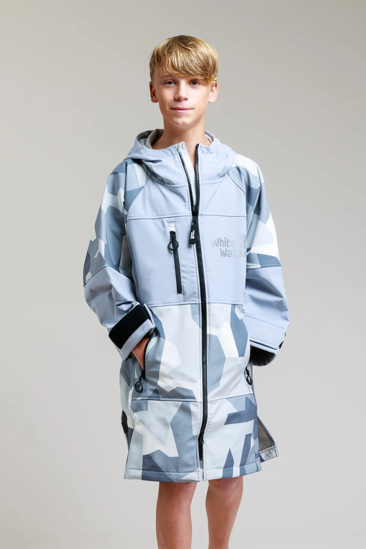 Kids Soft Shell Robe - Arctic Camo