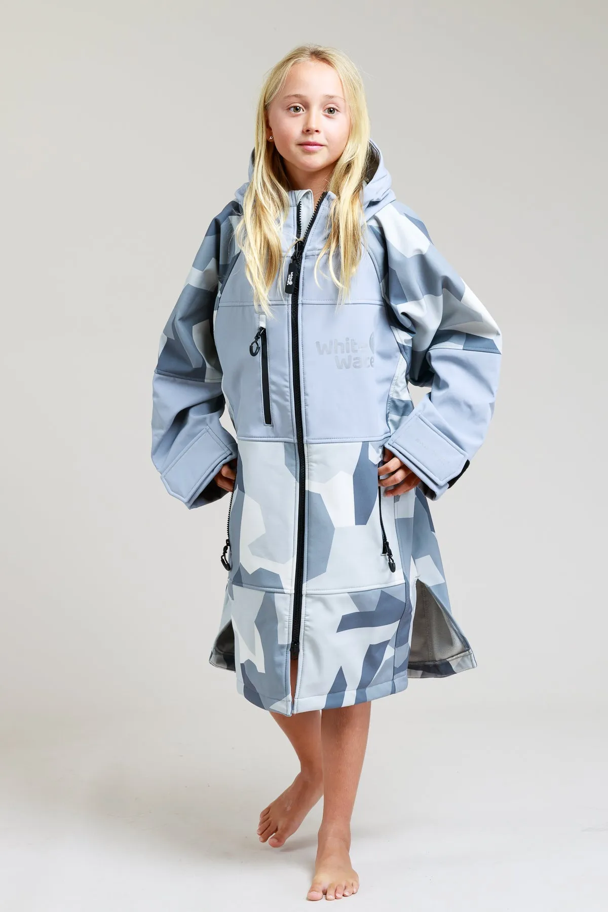 Kids Soft Shell Robe - Arctic Camo