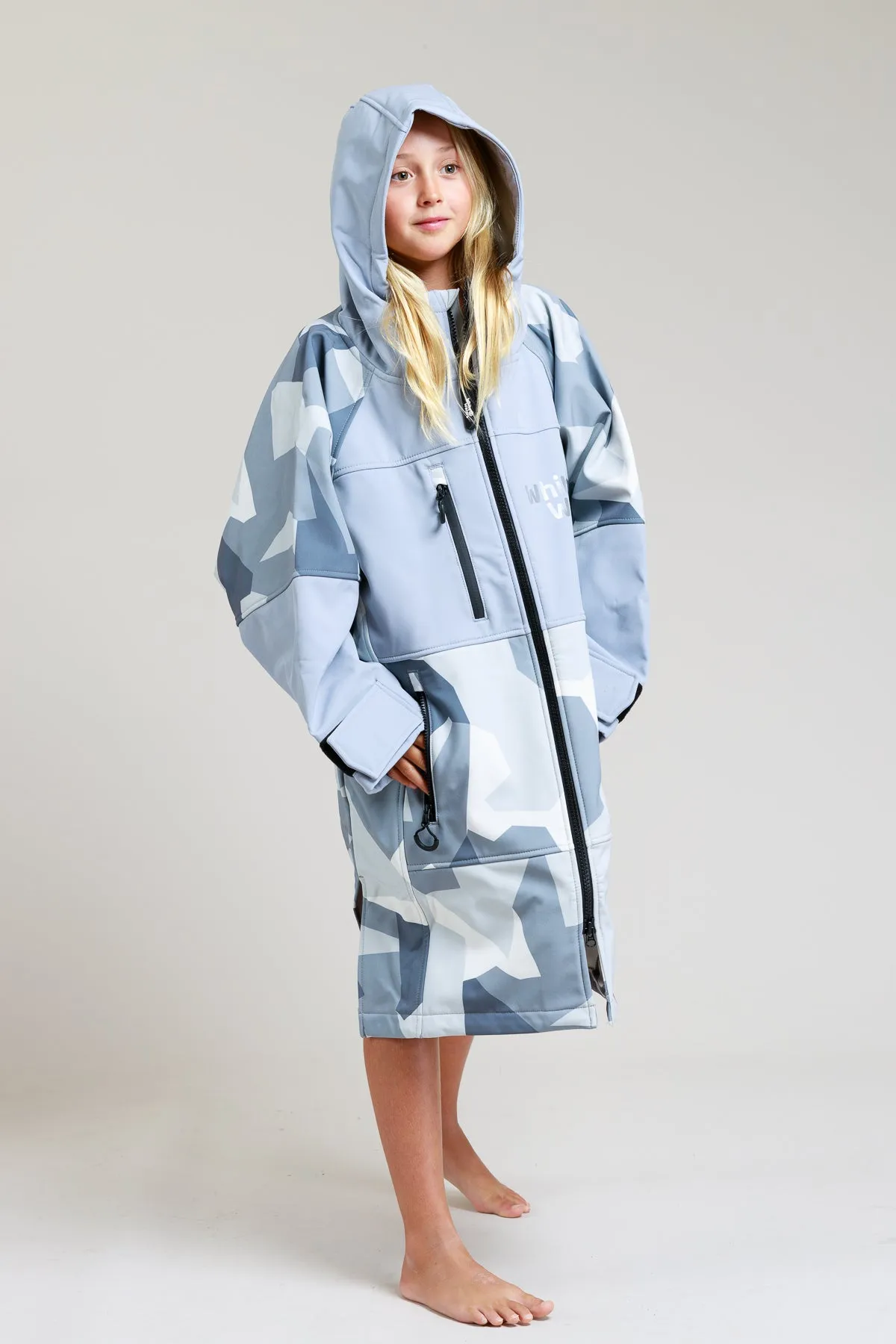 Kids Soft Shell Robe - Arctic Camo