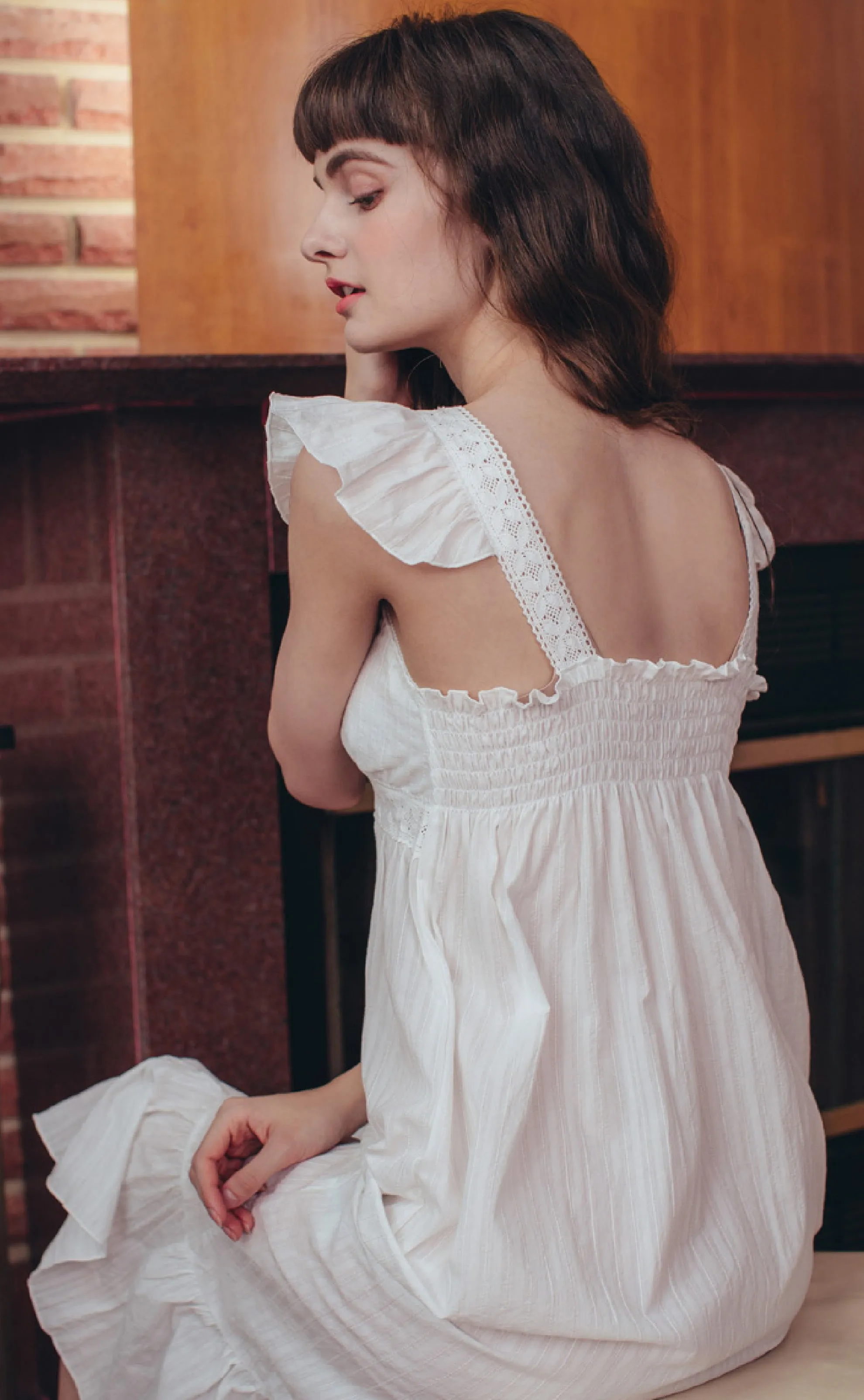 Leah •  Ruffle Trim Nightdress