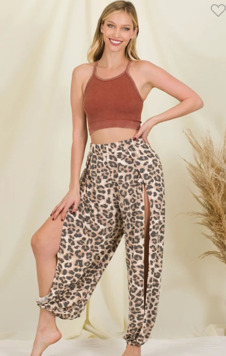 Leopard Split Joggers