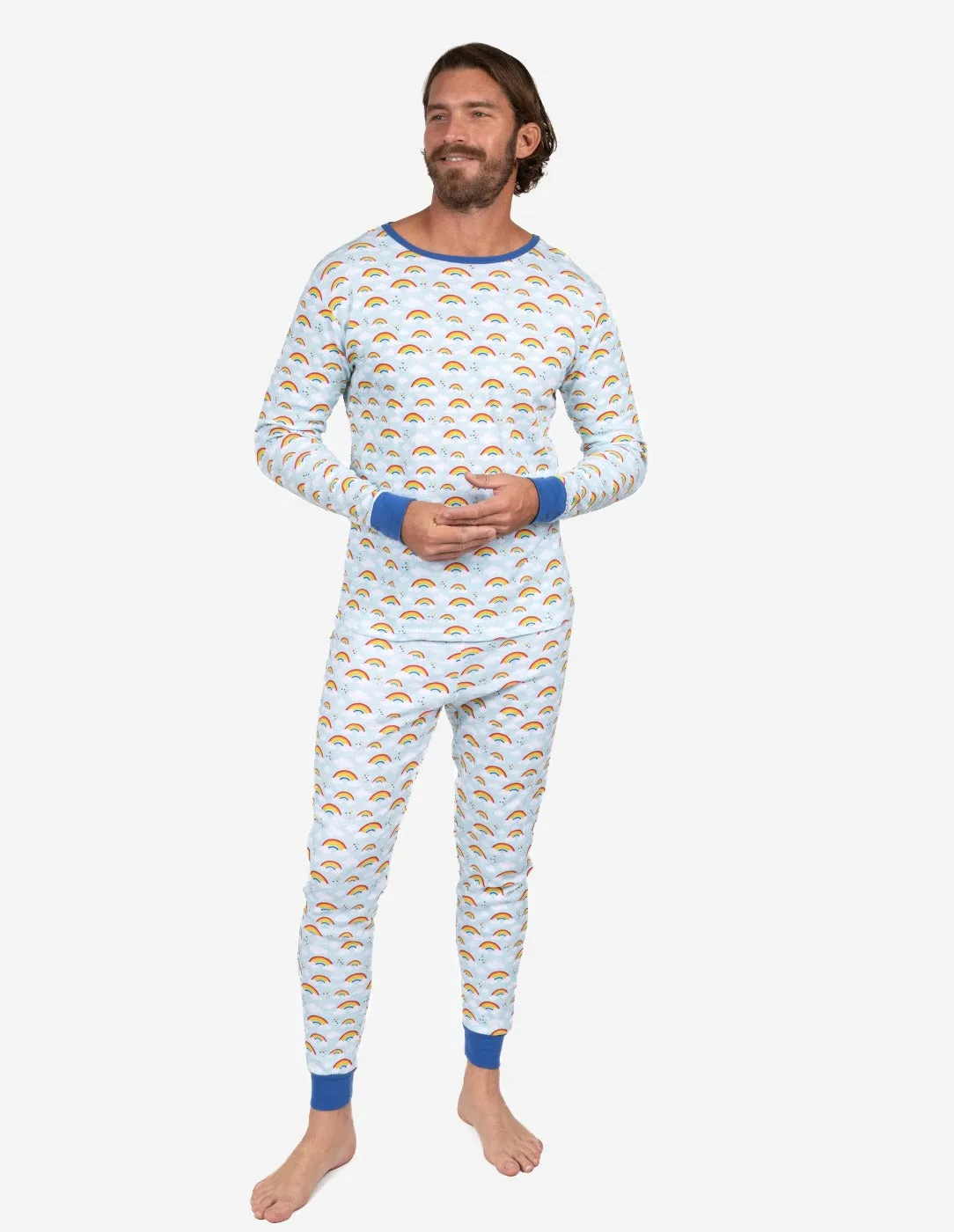 Men's Blue Rainbow Pajamas