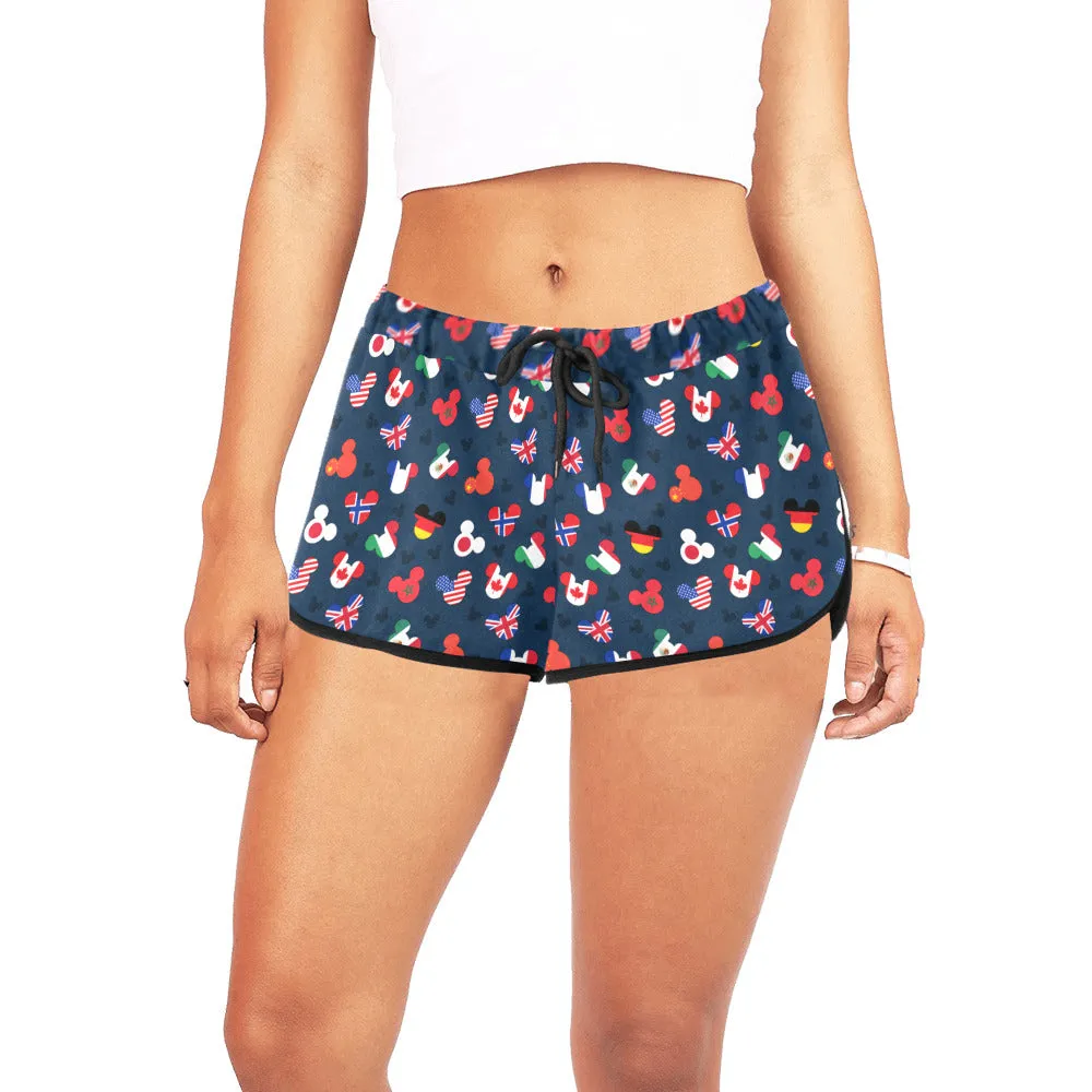 Mickey Flags Women's Relaxed Shorts