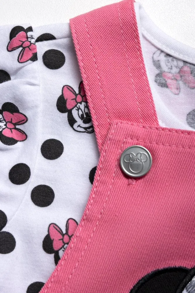 Minnie Mouse Twill Pinni Dress Pink