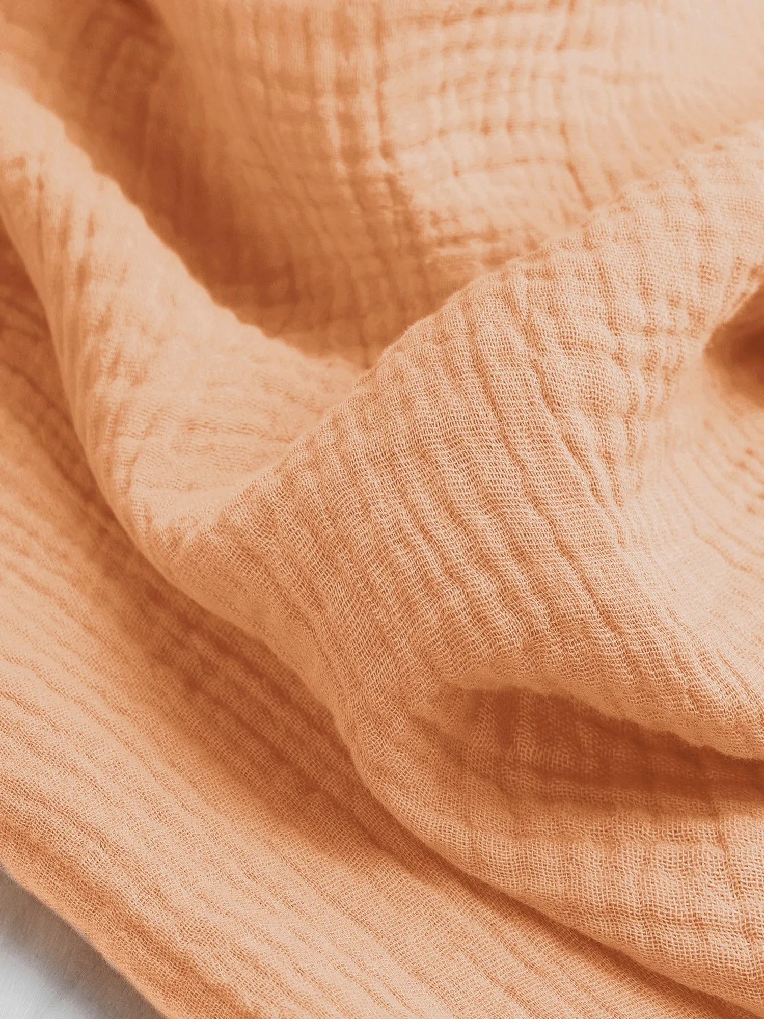 Organic Cotton Double Gauze - Apricot - Swatch