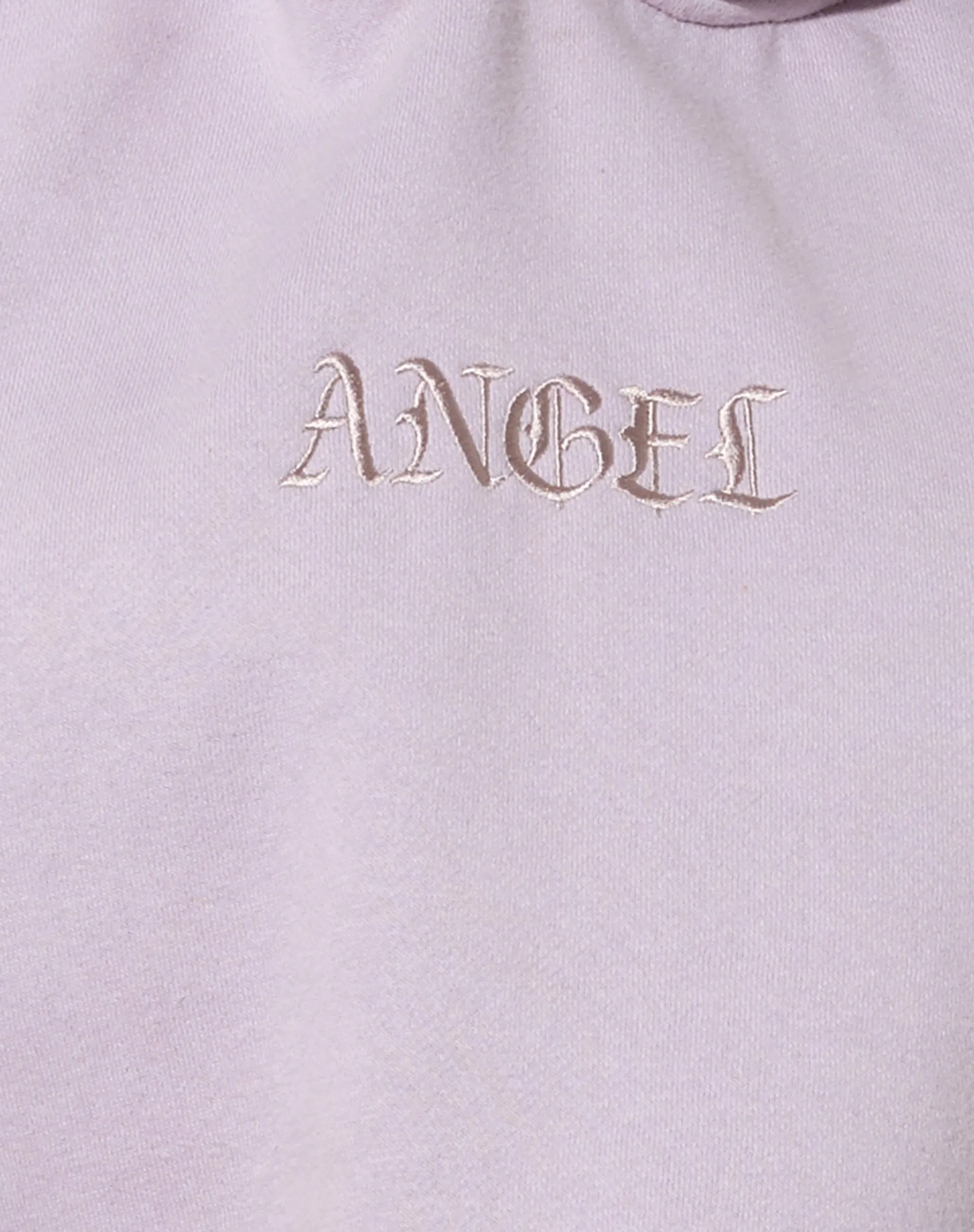 Oversize Hoodie in Violet 'Angel' Embro