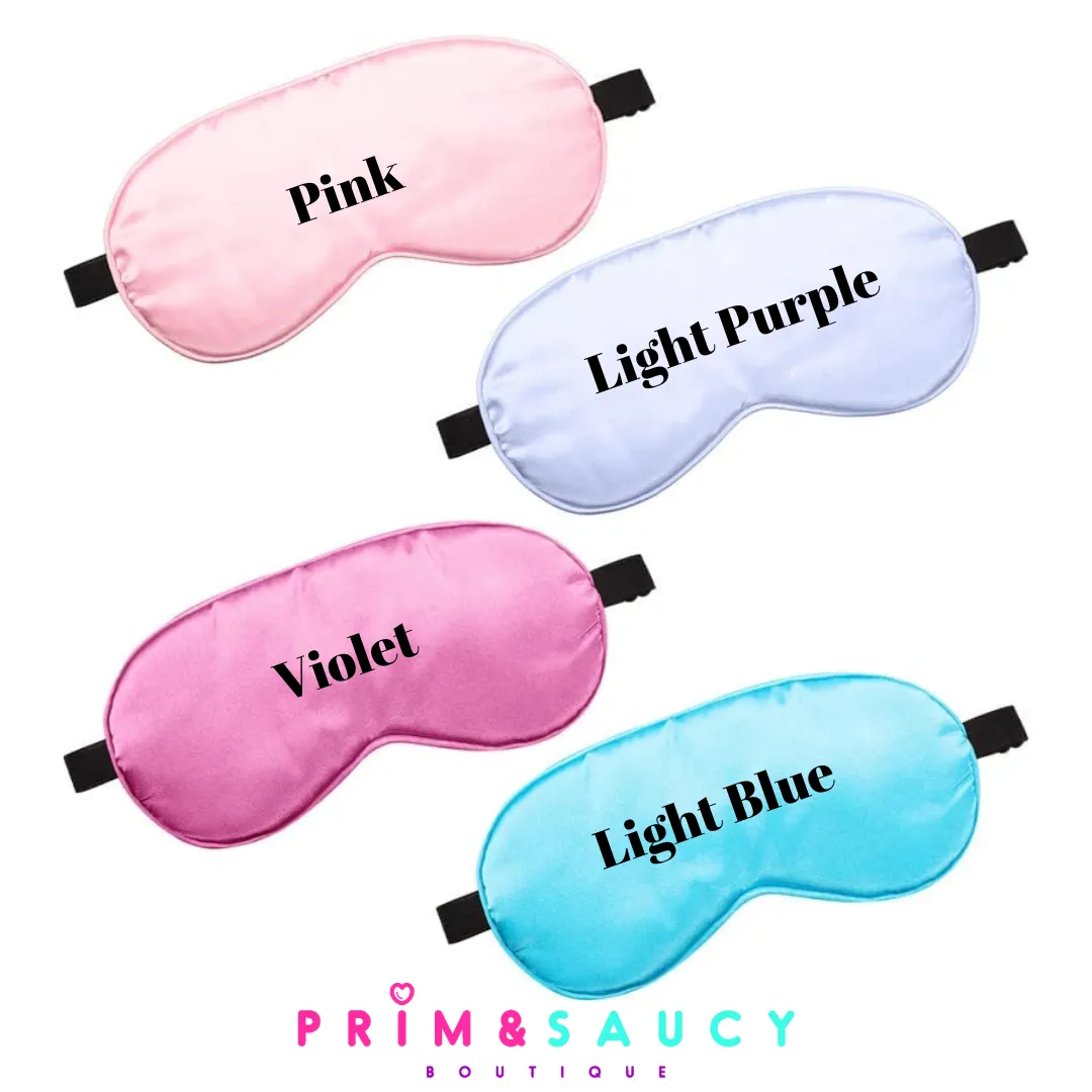 Personalized Girls Slumber Party Sleep Masks