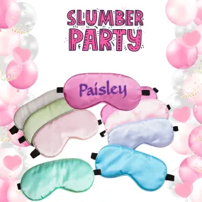 Personalized Girls Slumber Party Sleep Masks