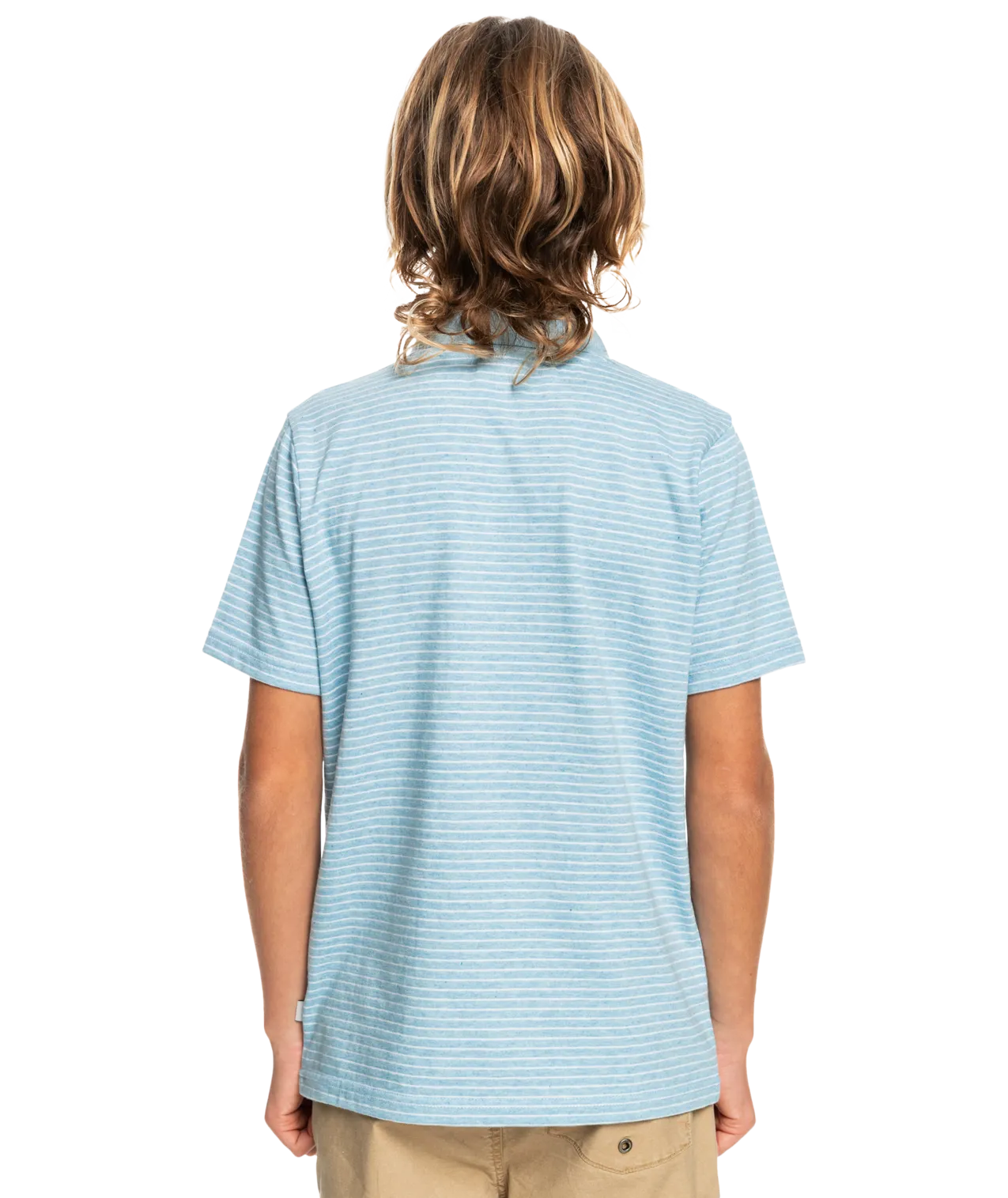 Quiksilver New Youth Polo Shirt-Airy Blue Heather