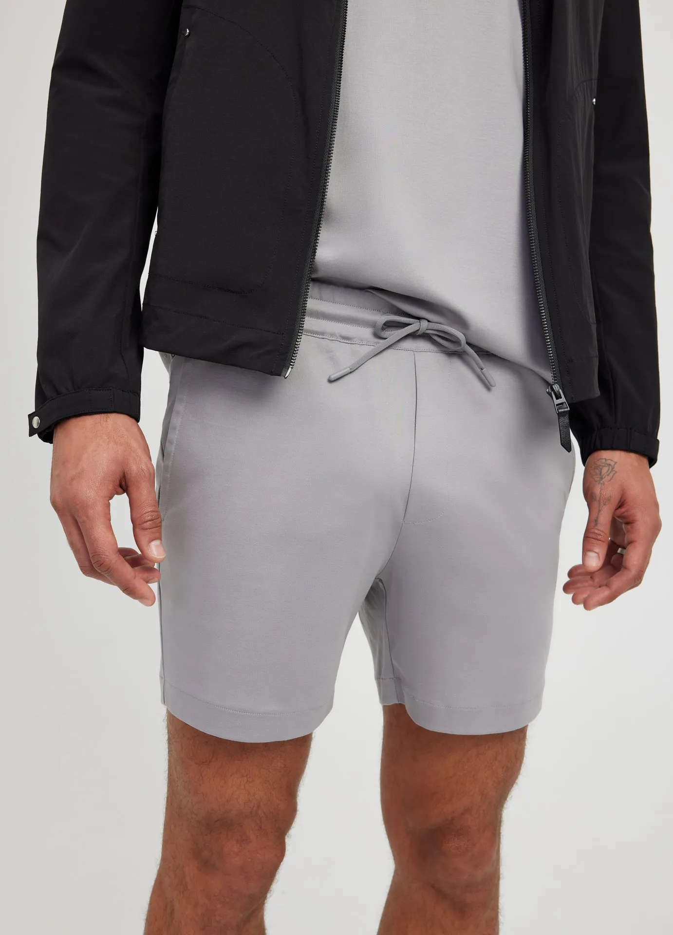 Relaxed Fit Knit Shorts Grey